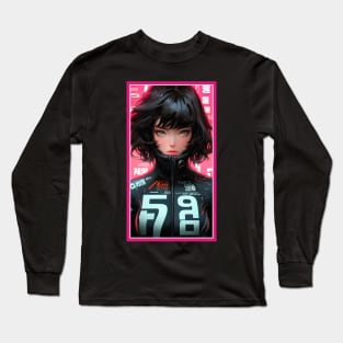 Anime Race Girl | High Quality Anime Artwork | Chibi Manga Anime Art Long Sleeve T-Shirt